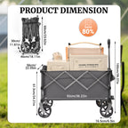 Portable 400L Collapsible Wagon - Folding Cart for All Occasions