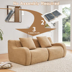 Soft Teddy Fabric Boneless Sofa
