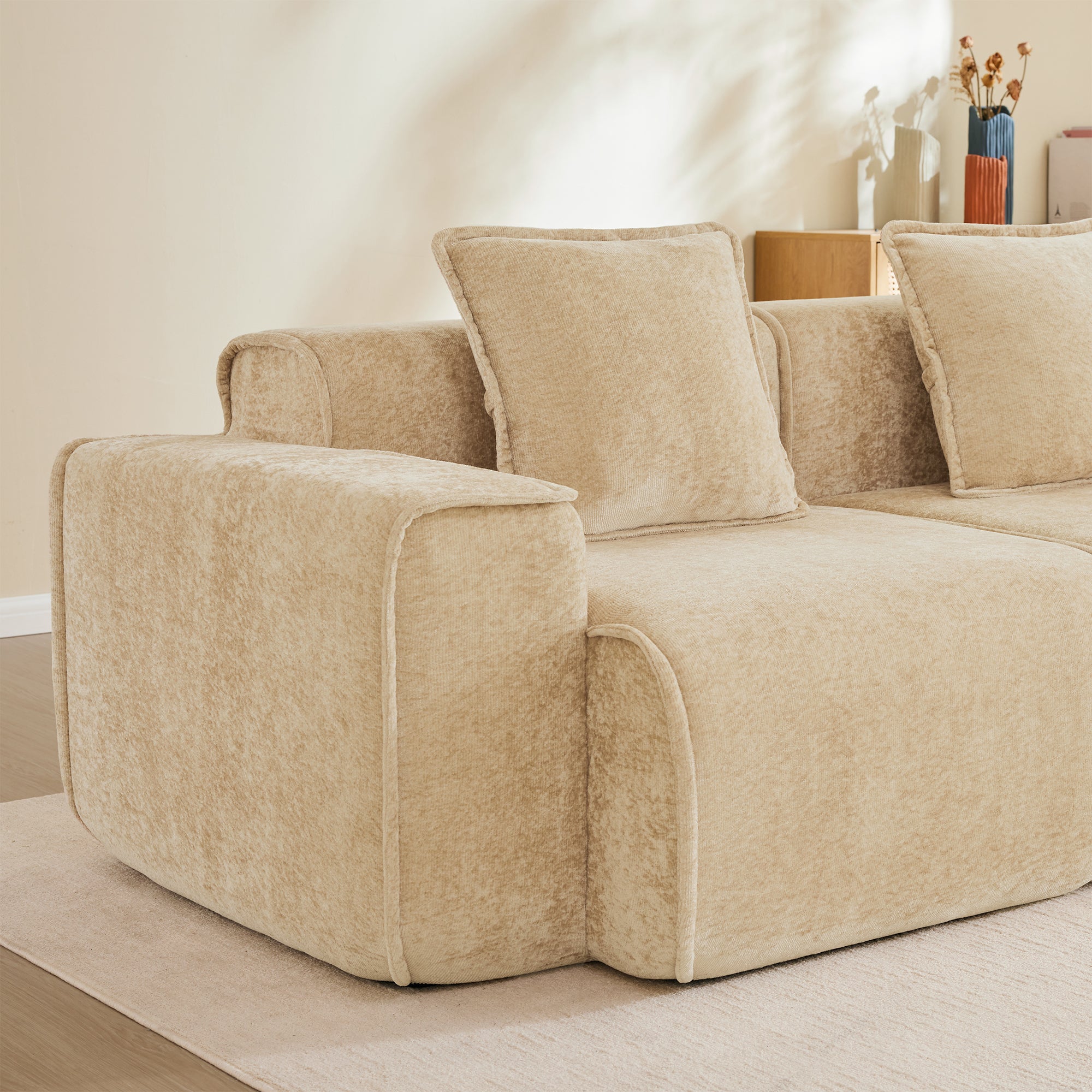 Streamlined Design Modular 3 Seat U Shape Sectional Sofa