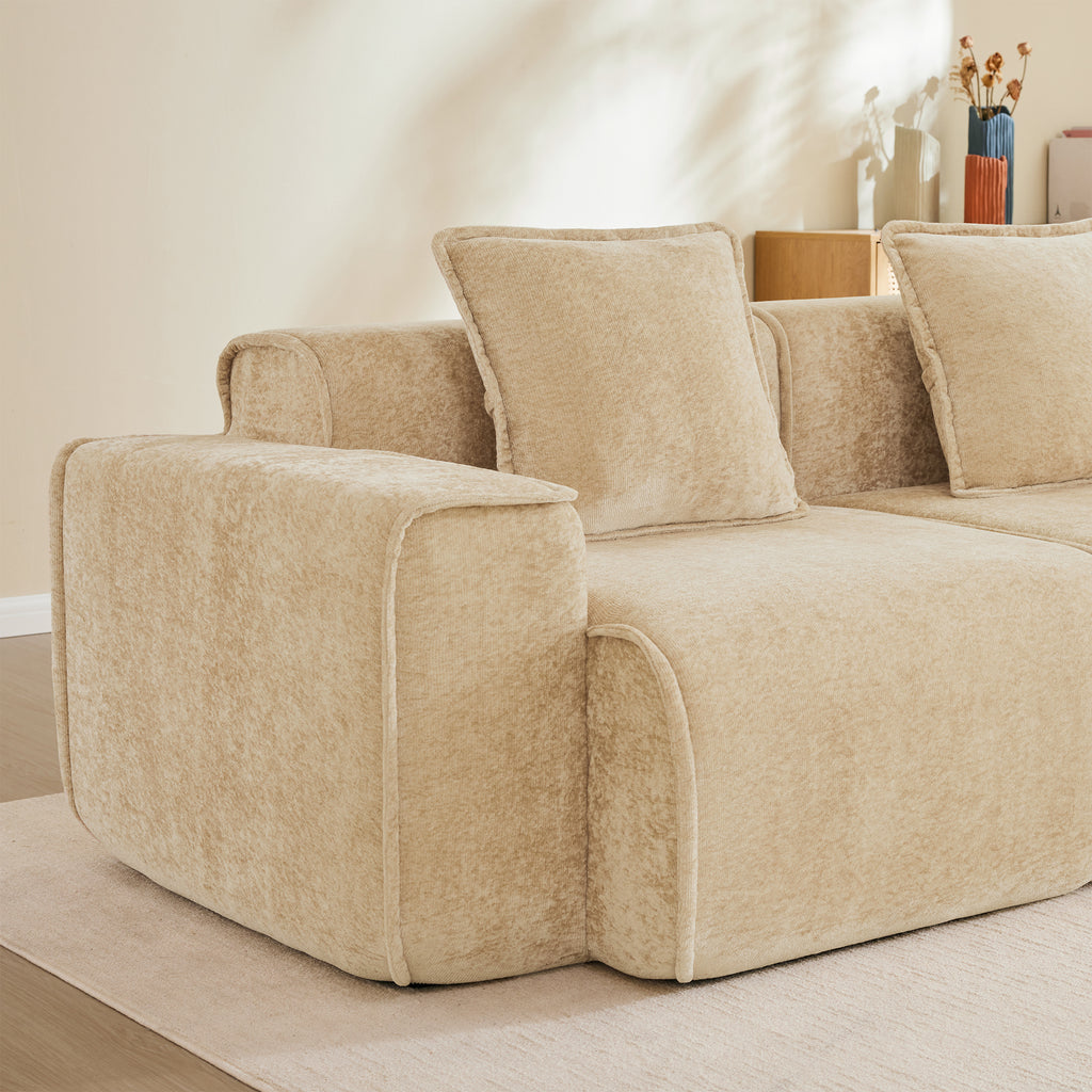 Streamlined Design Modular 3 Seat L Shape Sectional Sofa