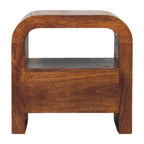 Solid Wood Darcy Nightstand with 1 Drawer and Open Shelf