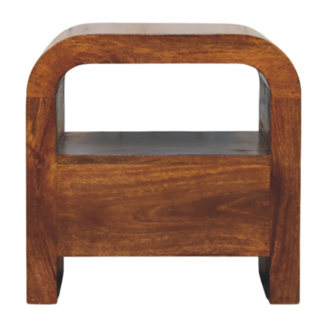 Solid Wood Darcy Nightstand with 1 Drawer and Open Shelf