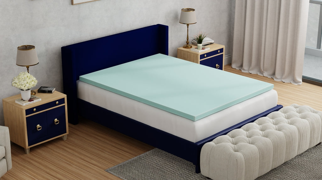 Omne Sleep Plush 3 Inch Full Memory Foam Cooling Mattress Topper