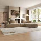 122" Modern L-Shaped Sectional Sofa with Chaise Lounge