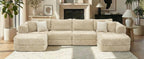 Modular Sectional Sofa 135.4" - Boneless Couch with Ottomans