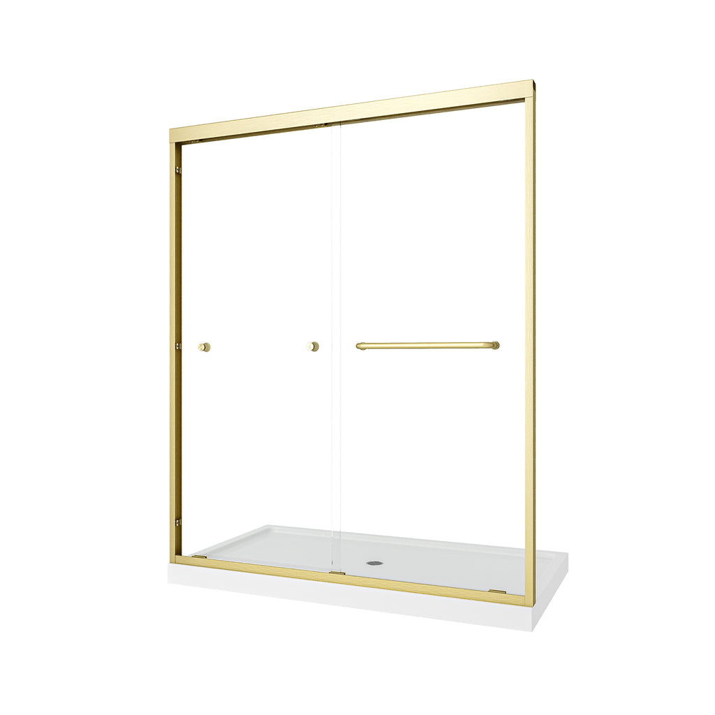 55"-60" W x 72" H Brushed Shower Door