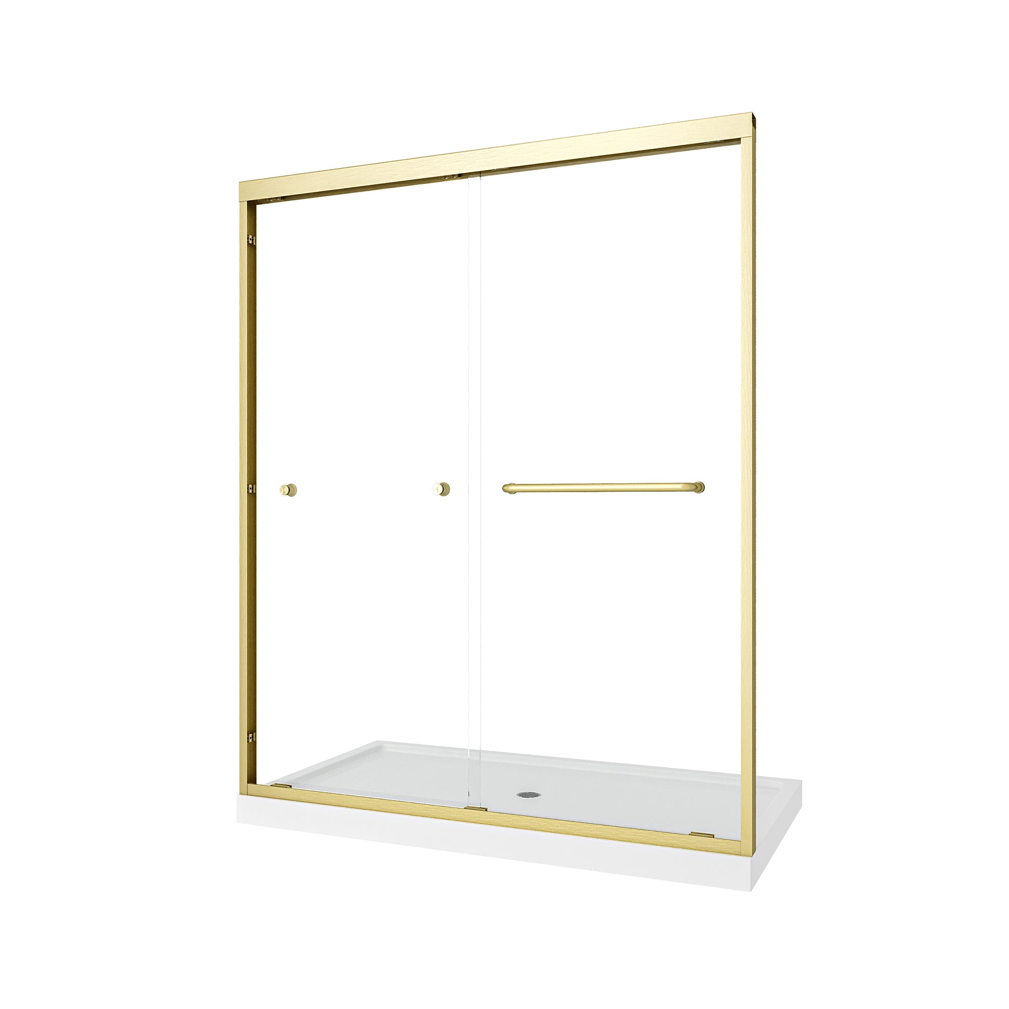 55"-60" W x 72" H Brushed Shower Door