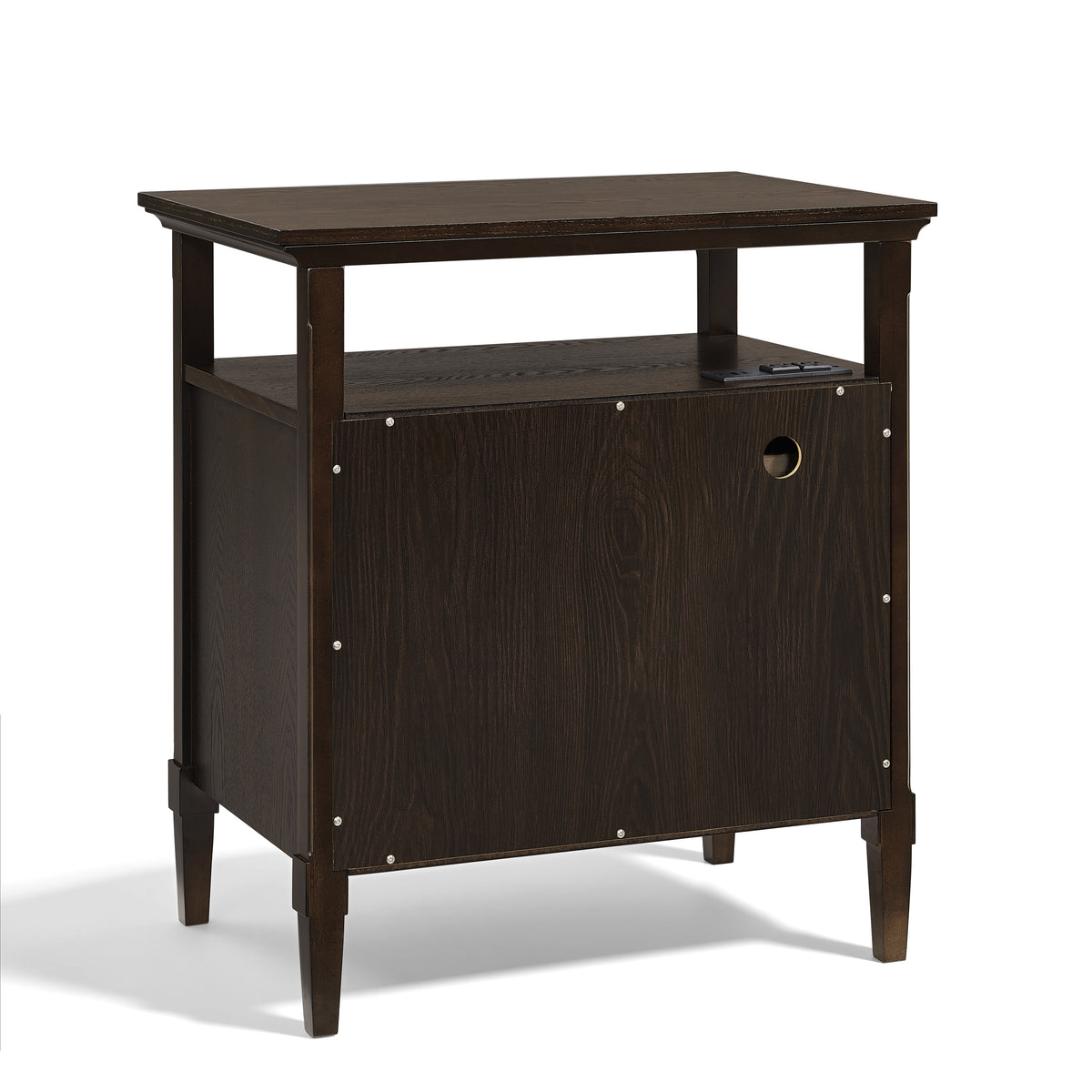 Wooden Bedside Nightstand with Open Cubby & 2 Storage Drawers, Freestanding Bedroom Side Cabinet for Bedside & Living Room Use