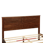 Farmhouse Style Queen Size Bed with Barn Door Headboard