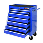 7 Drawers Multifunctional Tool Cart with Wheels - Blue