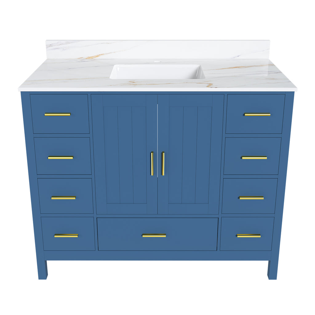 42" Modern Solid Wood Bathroom Vanity with Sink