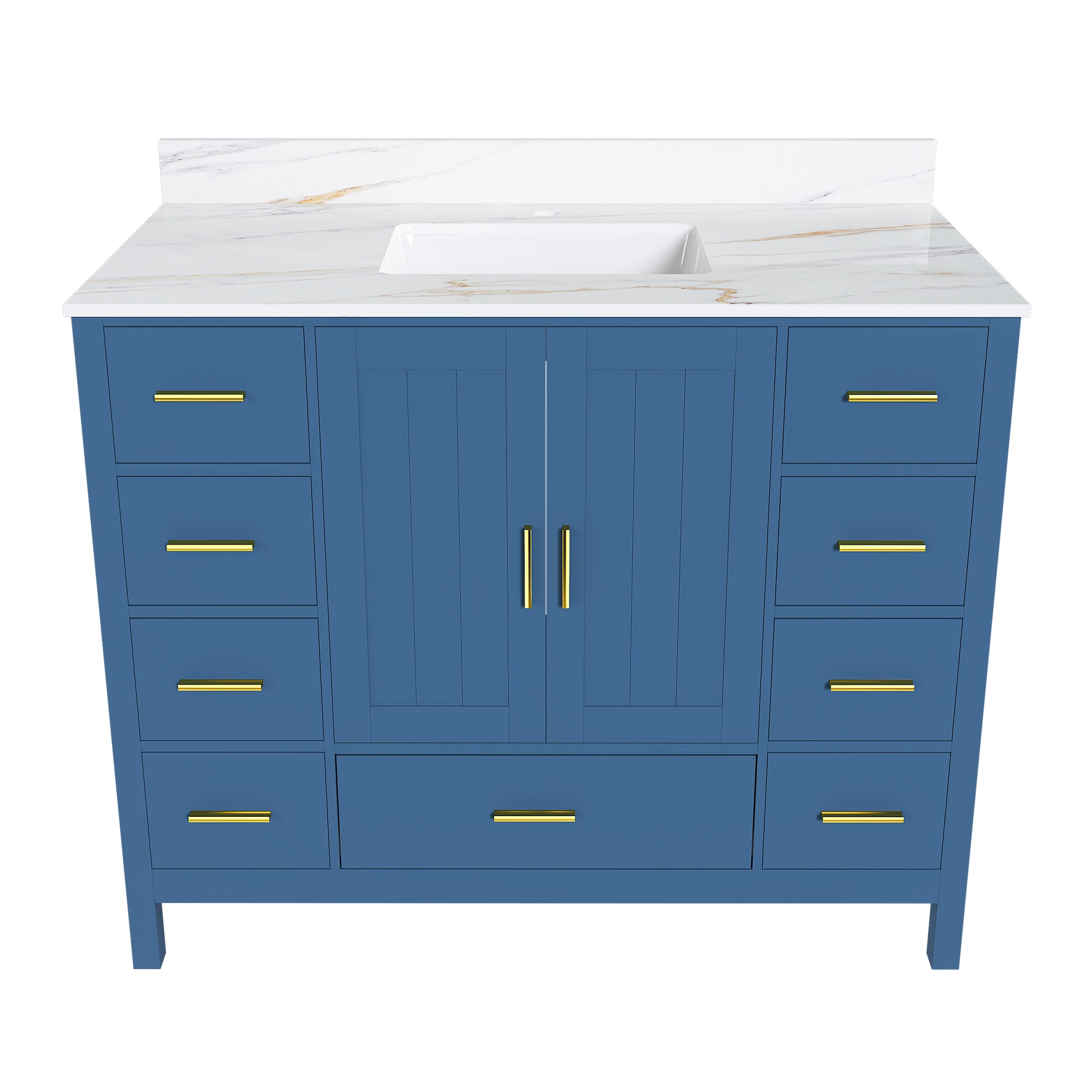 42" Modern Solid Wood Bathroom Vanity with Sink