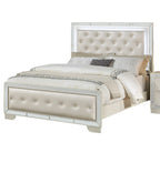 King Size Bed With LED And 2 Nightstands