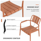 Summer 2-Piece PP Single-Seater Chairs + Coffee Table Set
