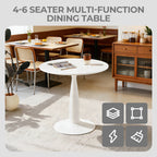 31.5 Inch Mid-Century Modern Pedestal Table