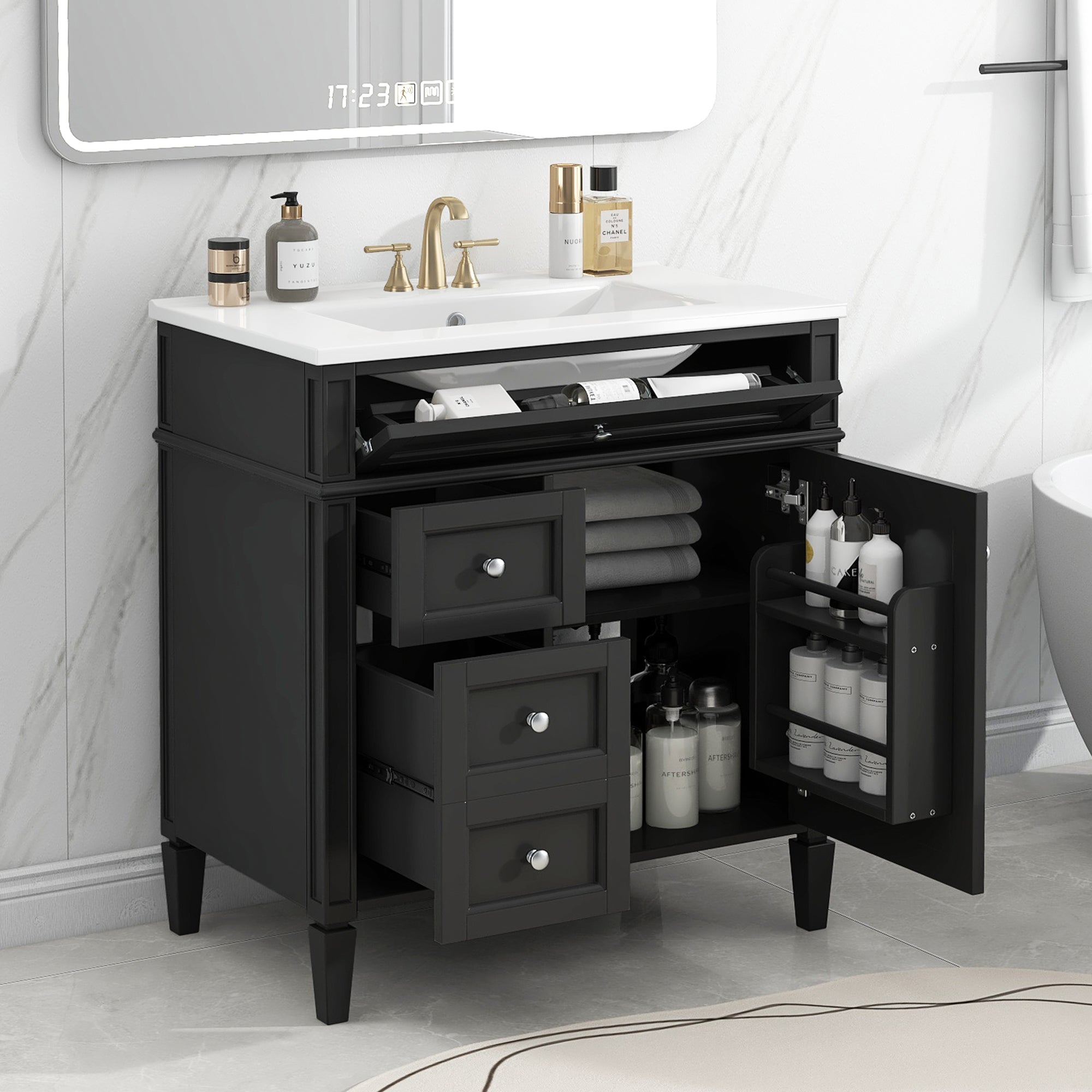 30" Bathroom Vanity with Top Sink
