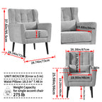 Modern Chenille Accent Chair
