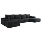 135" Cloud Sectional Sofa with Ottoman