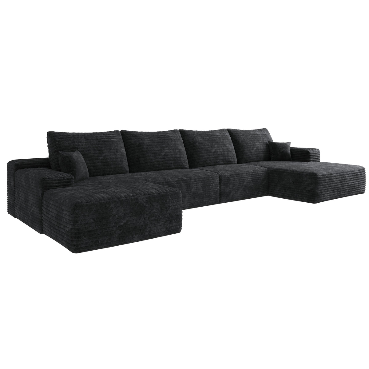 135" Cloud Sectional Sofa with Ottoman