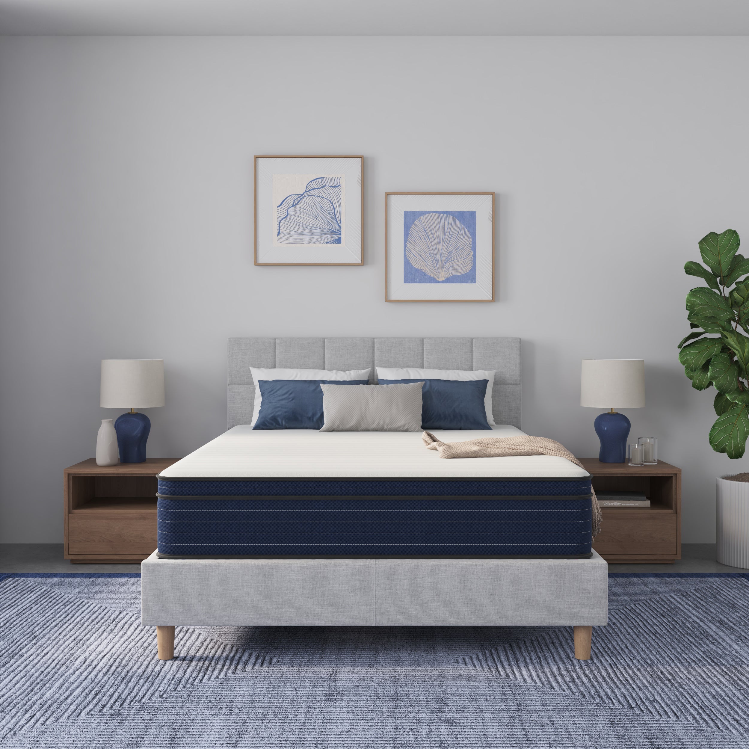 10 Inch King Size Medium Firm Euro Top Hybrid Mattress