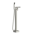 Freestanding Bathtub Faucet Waterfall Tub Filler Brushed Nickel