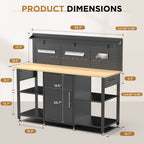 60 Inch Heavy Duty Workbench with Storage Cabinet
