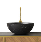 14 Inch Bathroom Bowl Ceramic Sink With Stone Pattern