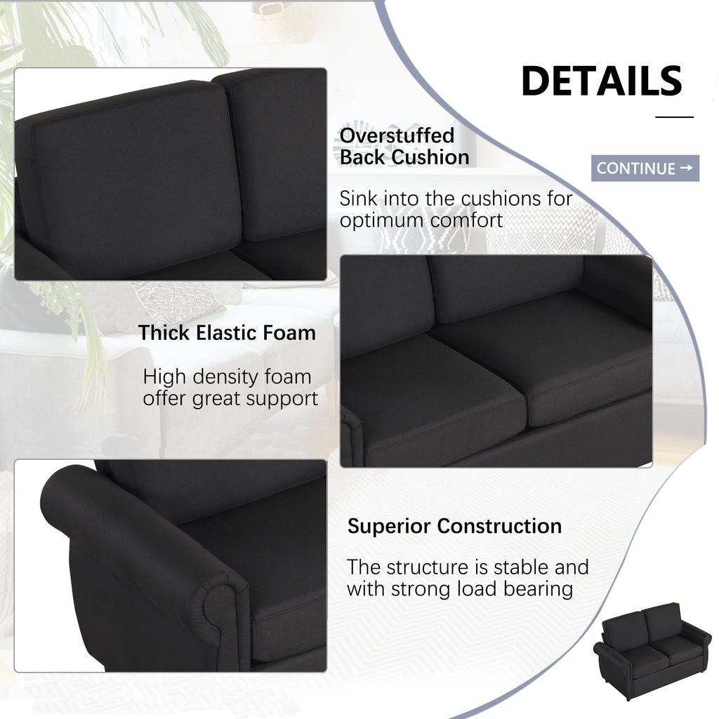 Orisfur Pull Out Sofa Bed Loveseat with Twin Size Memory Mattress
