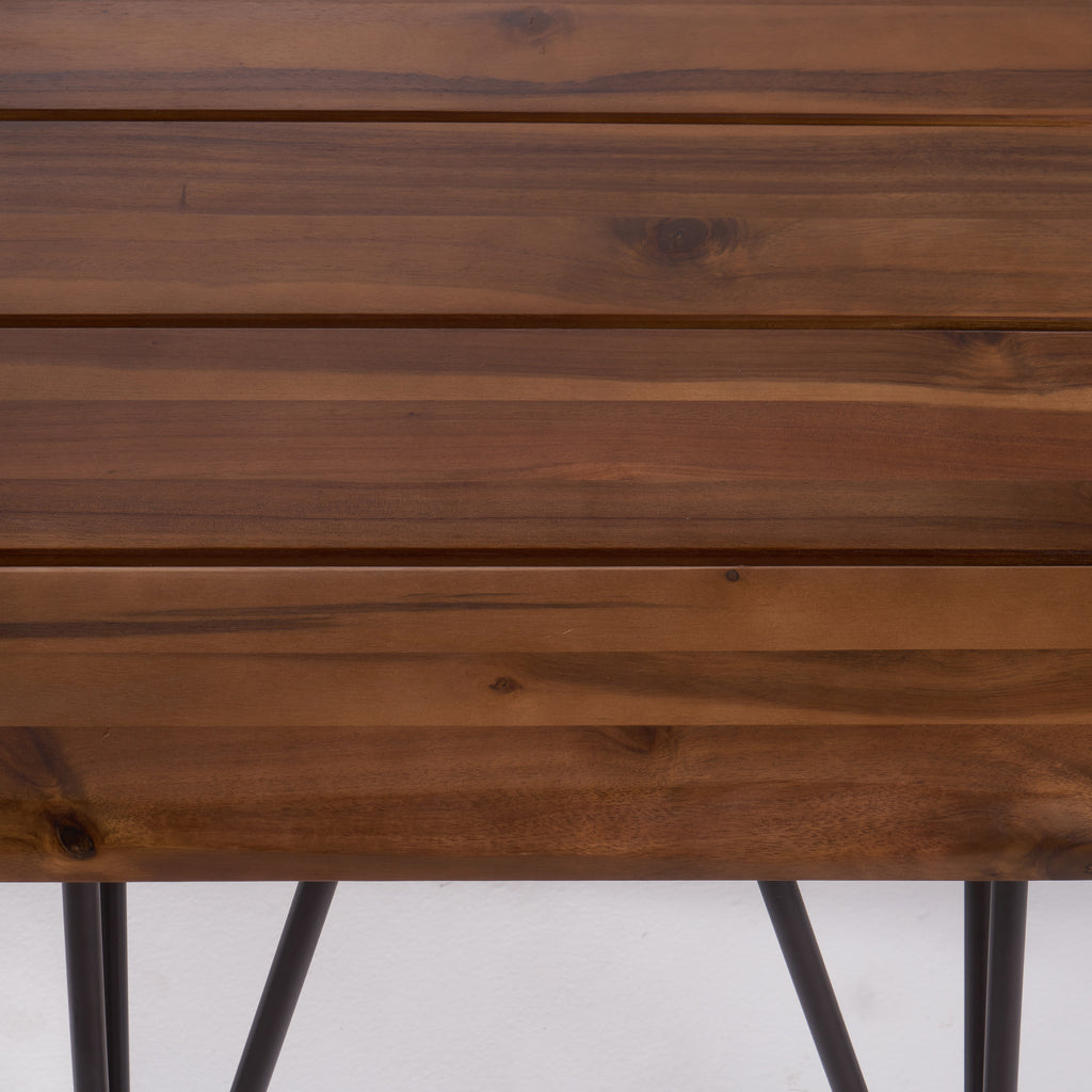 Zion Industrial Wood And Metal Accent Table