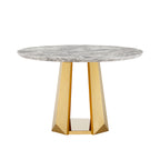 47" Round Marble Dining Table