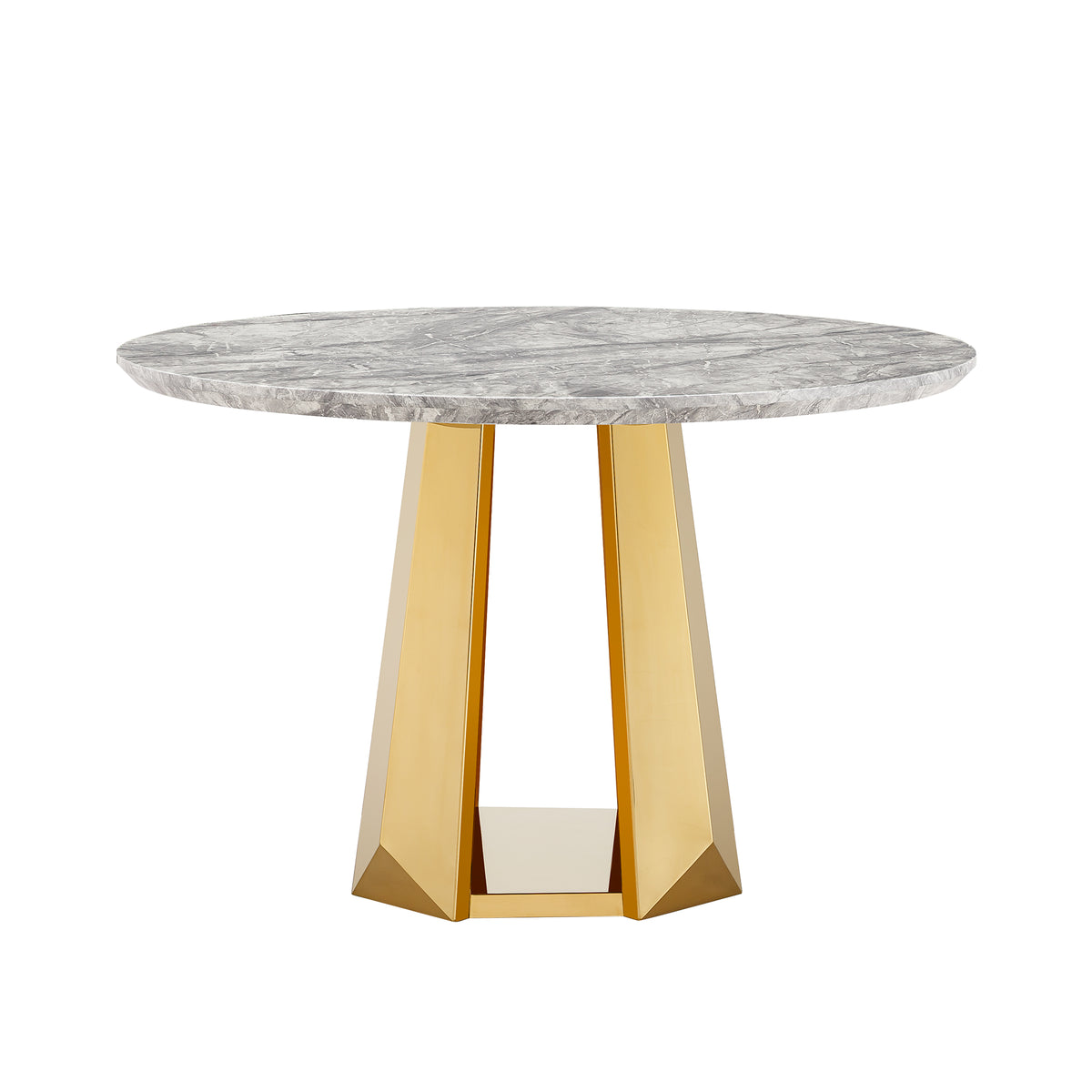 47" Round Marble Dining Table
