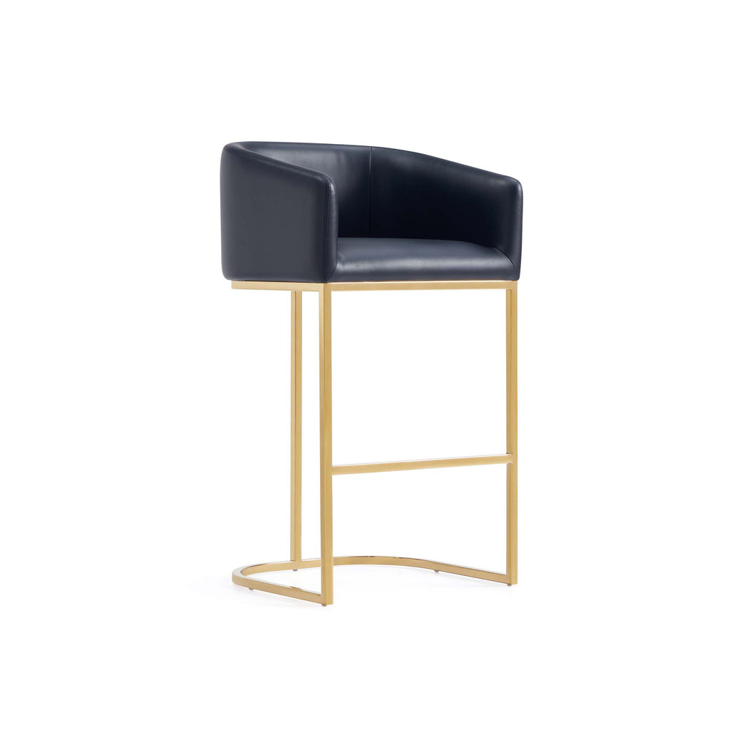 Louvre Metal Upholstered Barstool