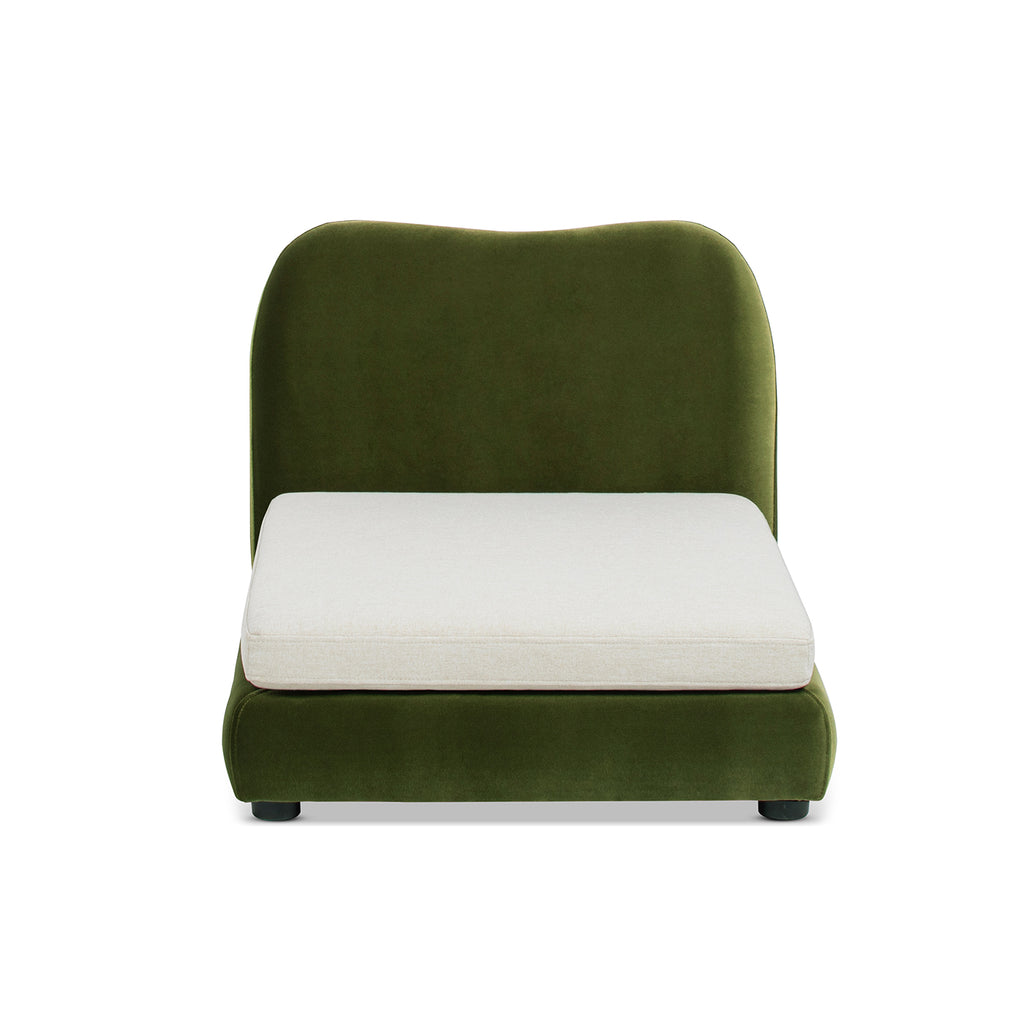 Roman Upholstered Modern Pet Bed - Olive