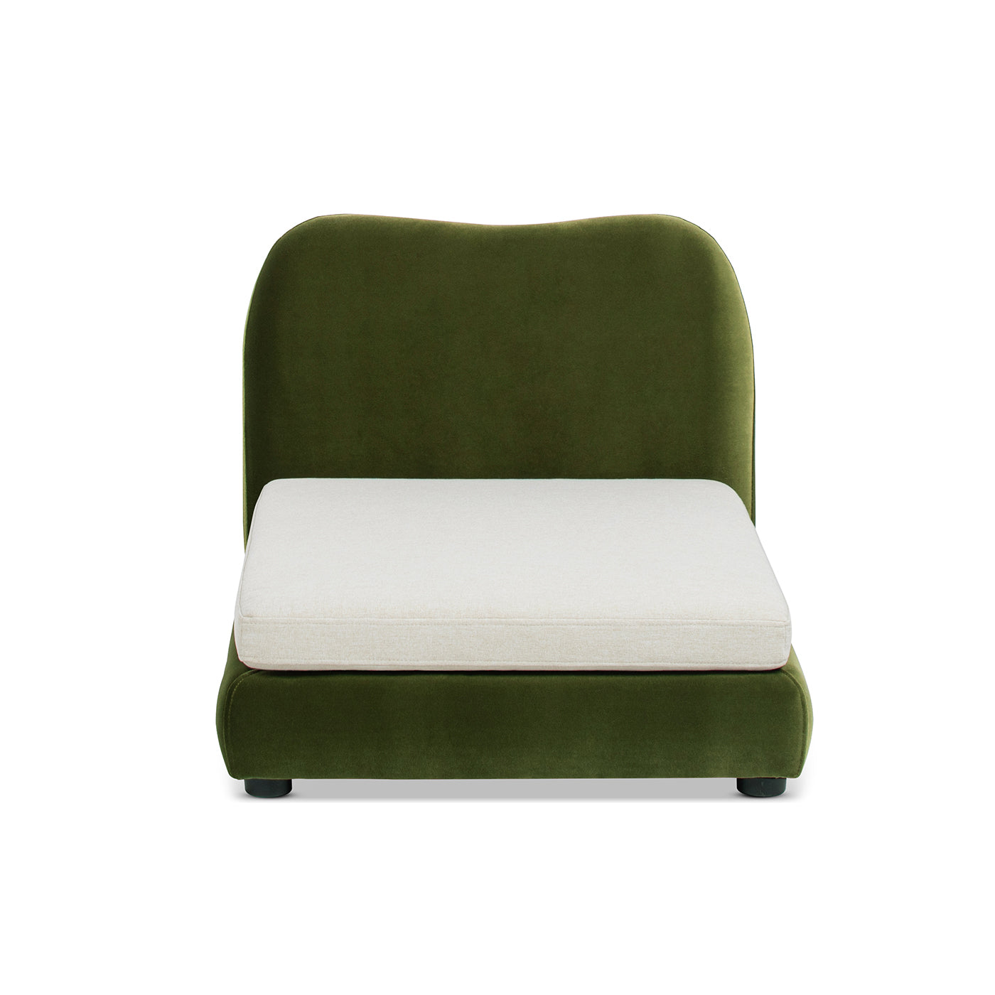 Roman Upholstered Modern Pet Bed - Olive