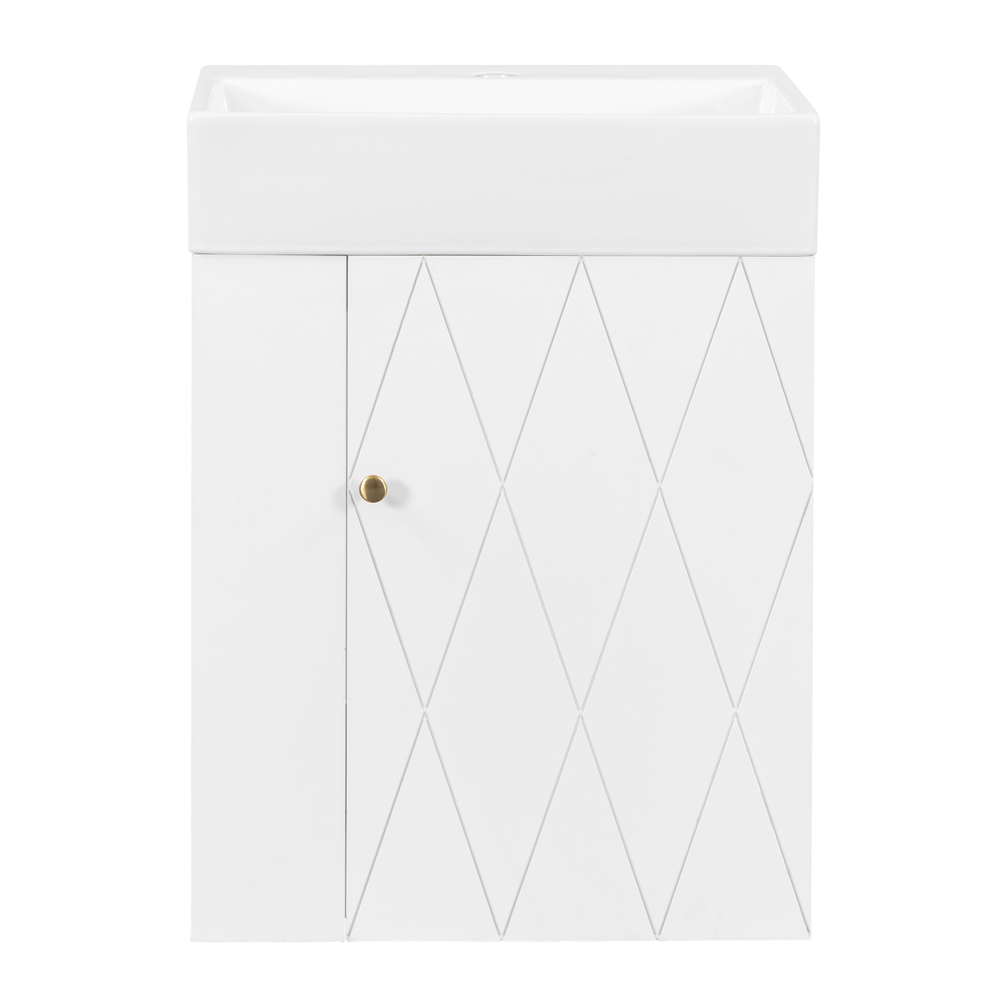 20 Inch Bathroom Vanity with Ceramic Sink