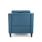 Blue Velvet Upholstered Club Chair