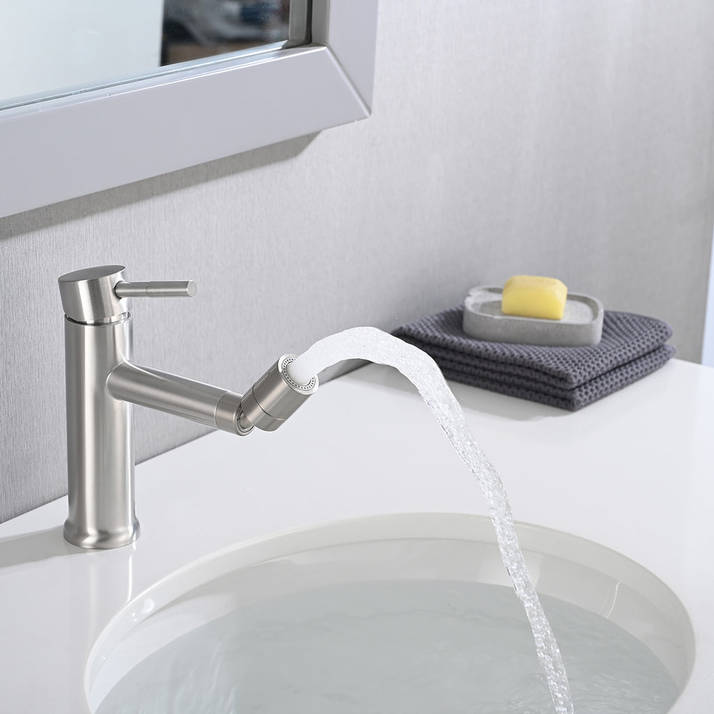 Brushed Nickel Bathroom Faucet for Bathroom Sink