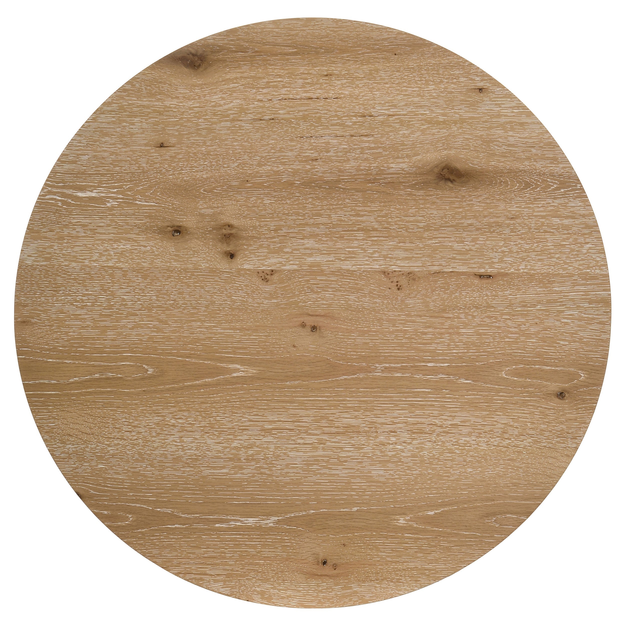 Kessler Round Sculptural Wood Coffee Table Light Oak-