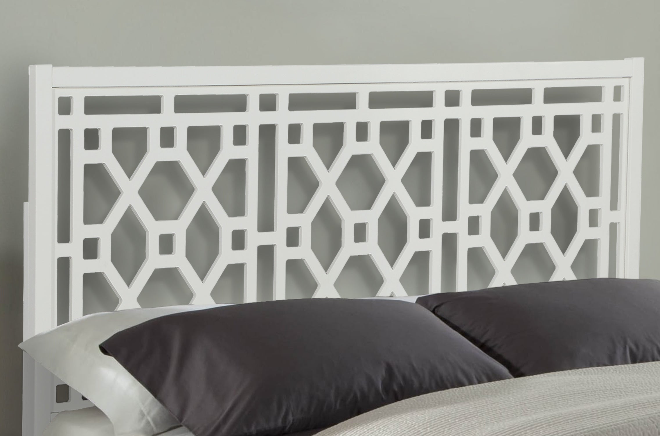 Tabor Chippendale White Headboard