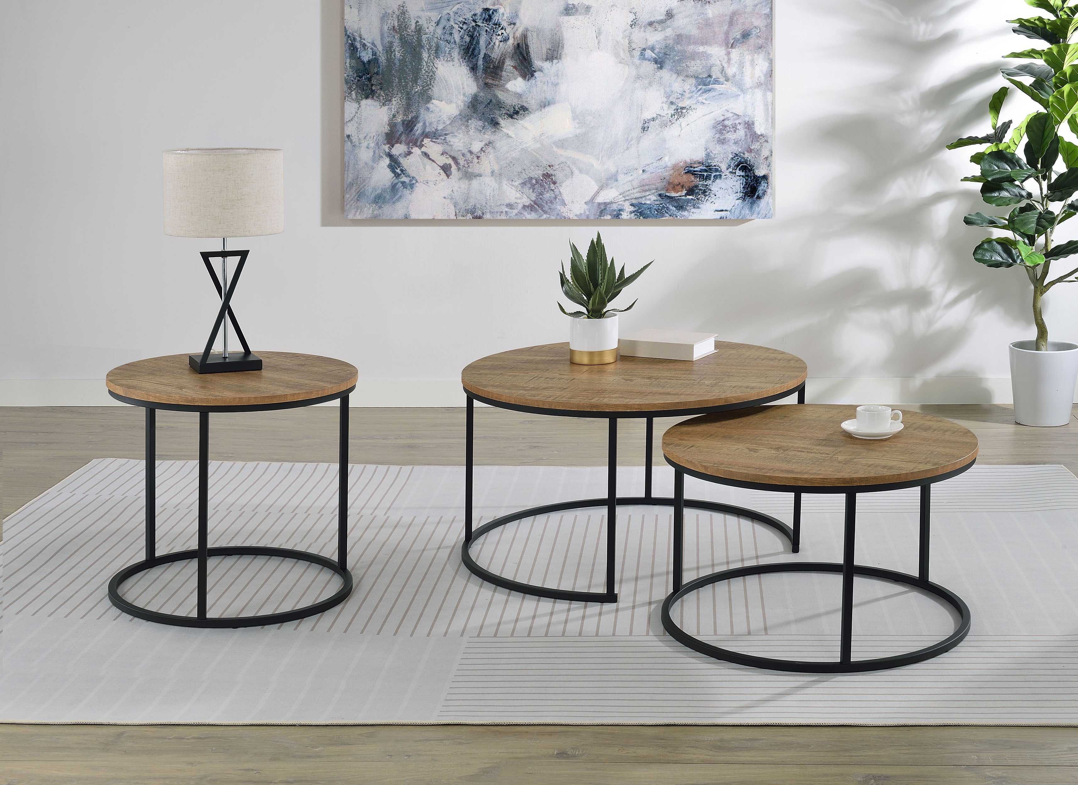 Lainey Round Occasional Side End Table Mango-