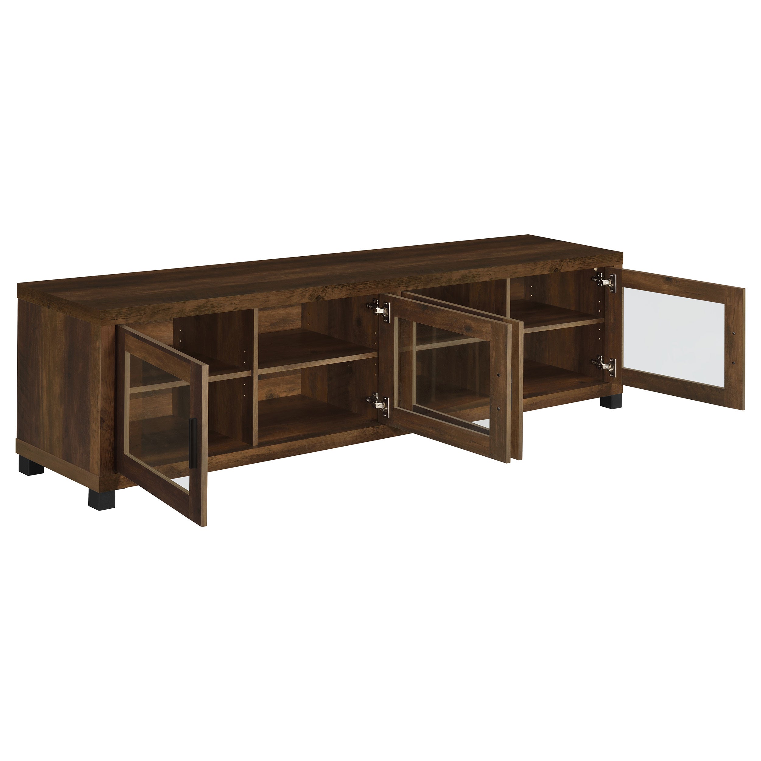 Sachin 4-door Engineered Wood 79-inch TV Stand Dark Pine-CoasterEssence