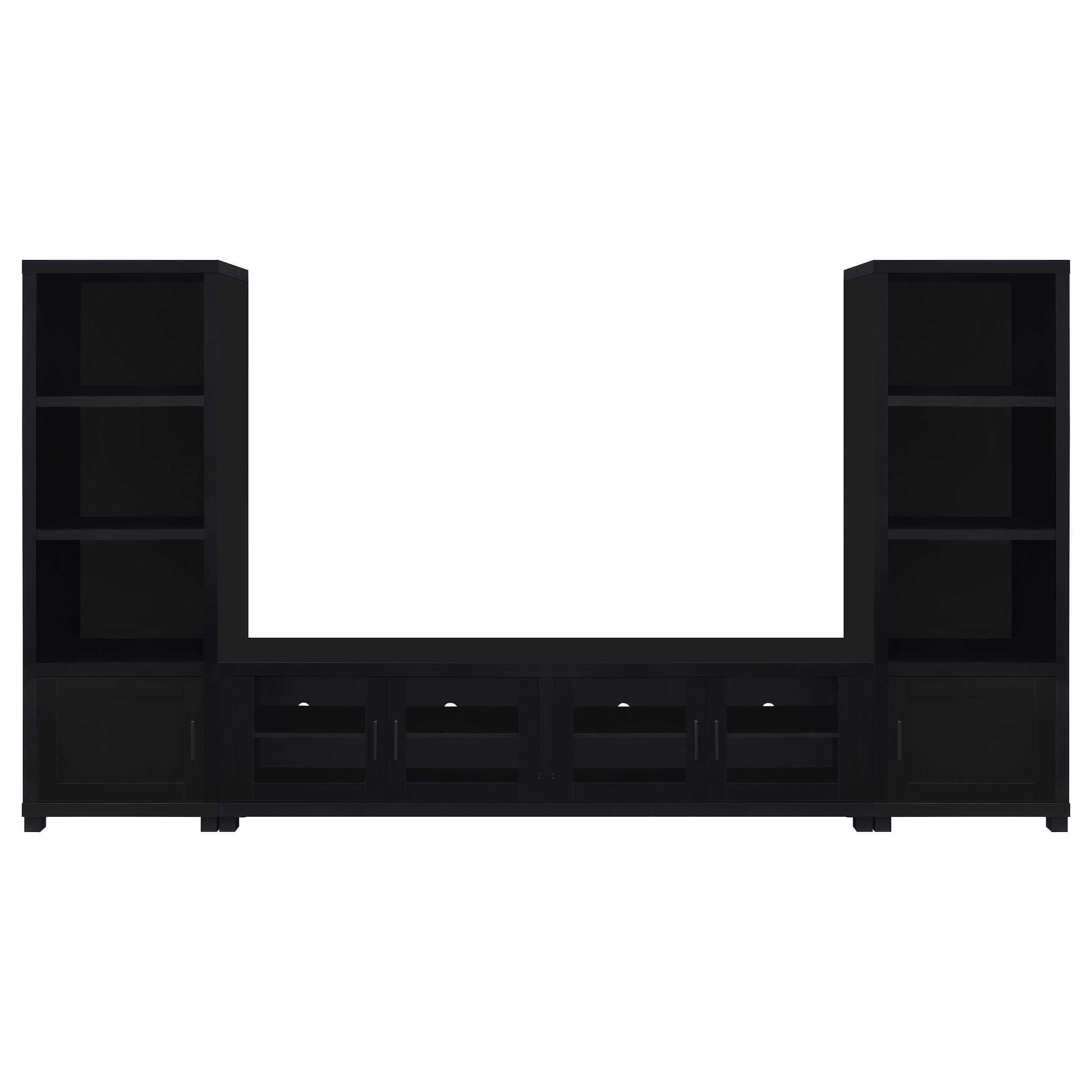Jupiter 3-piece Entertainment Center 79-inch TV Stand Black-