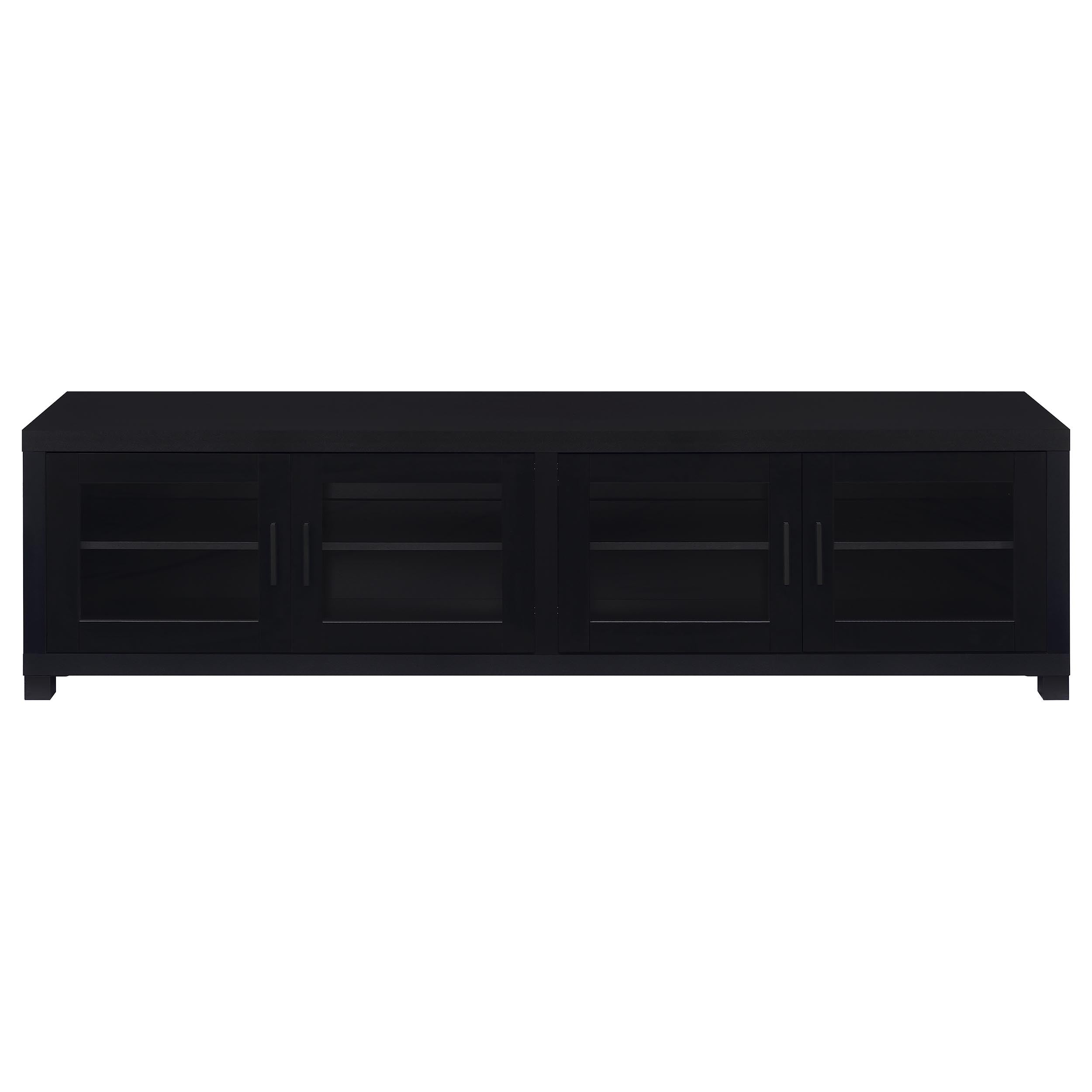 Jupiter 4-door Engineered Wood 79-inch TV Stand Black-