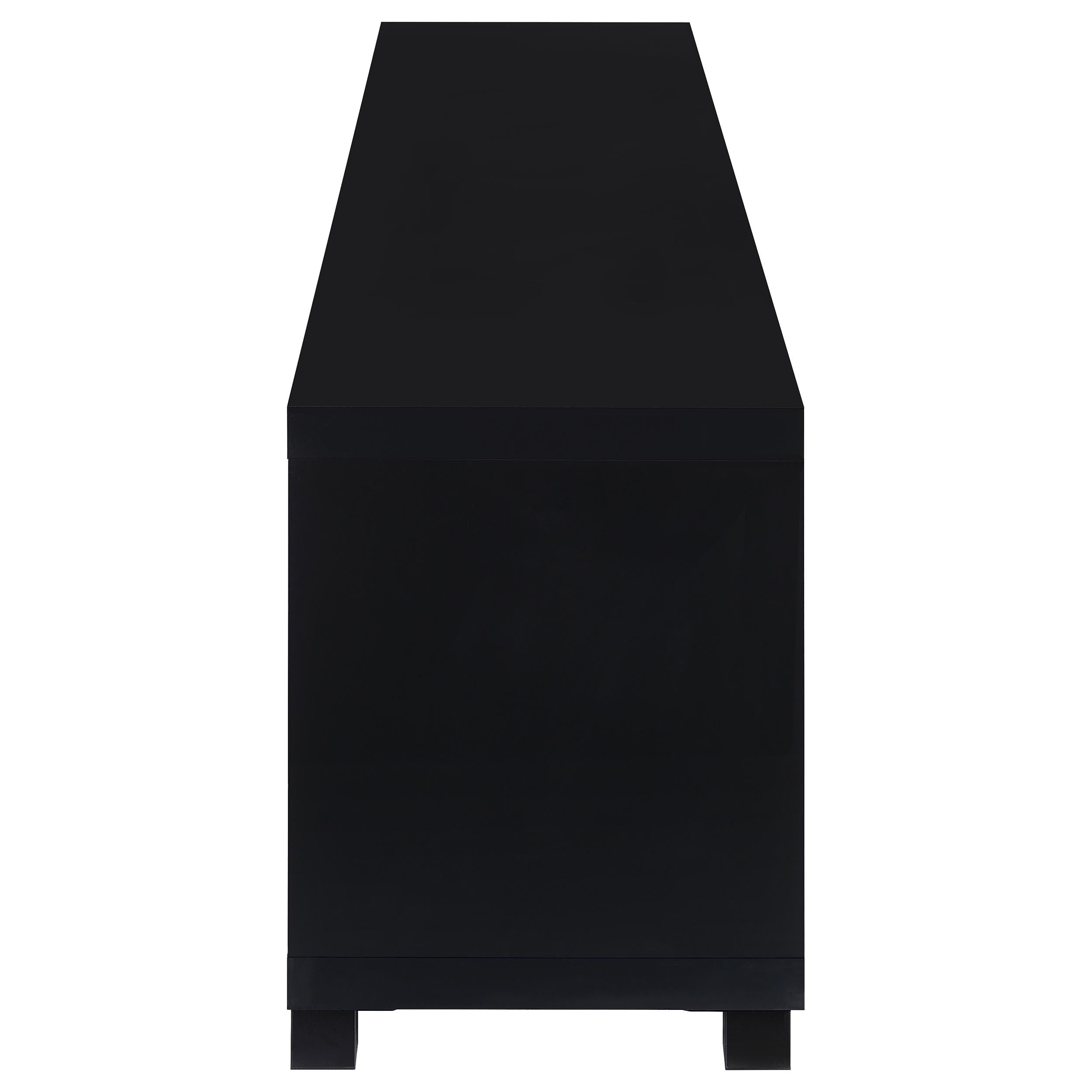 Jupiter 4-door Engineered Wood 79-inch TV Stand Black-