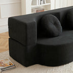 2-in-1 Folding Sofa Bed with Pillow, Twin Sleeper Sofa