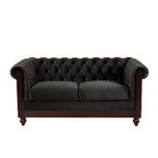 VIVALUX 59.44" Chesterfield Velvet Loveseat Sofa
