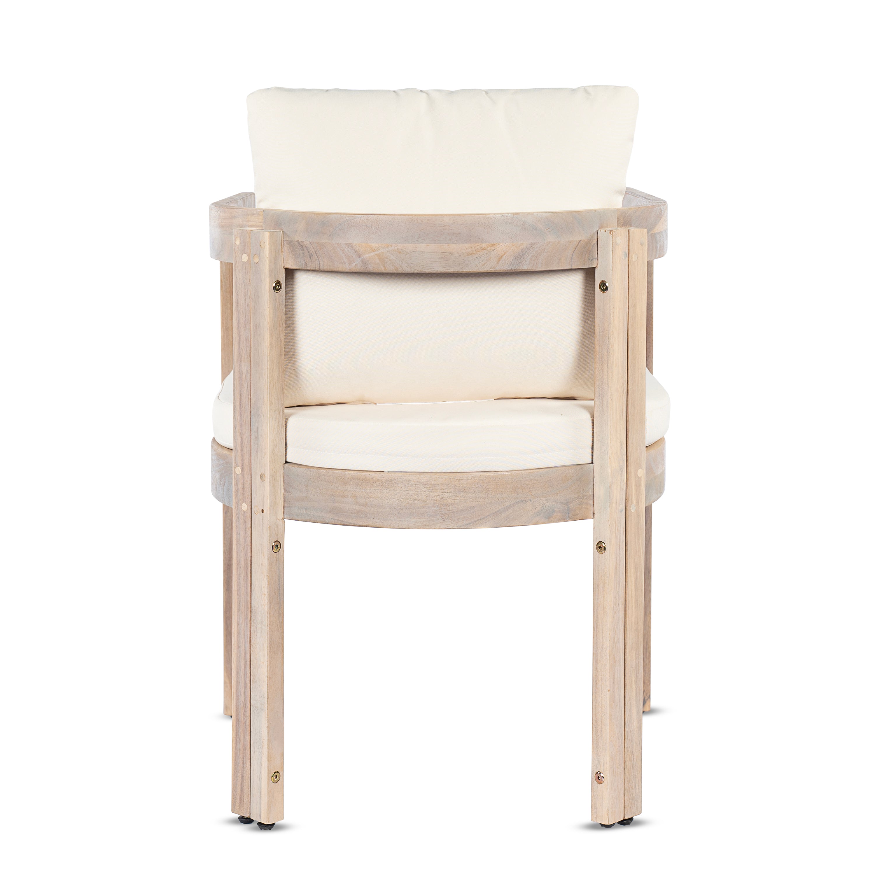 Acacia Wood Dining Chairs Set of 2, Armchairs with