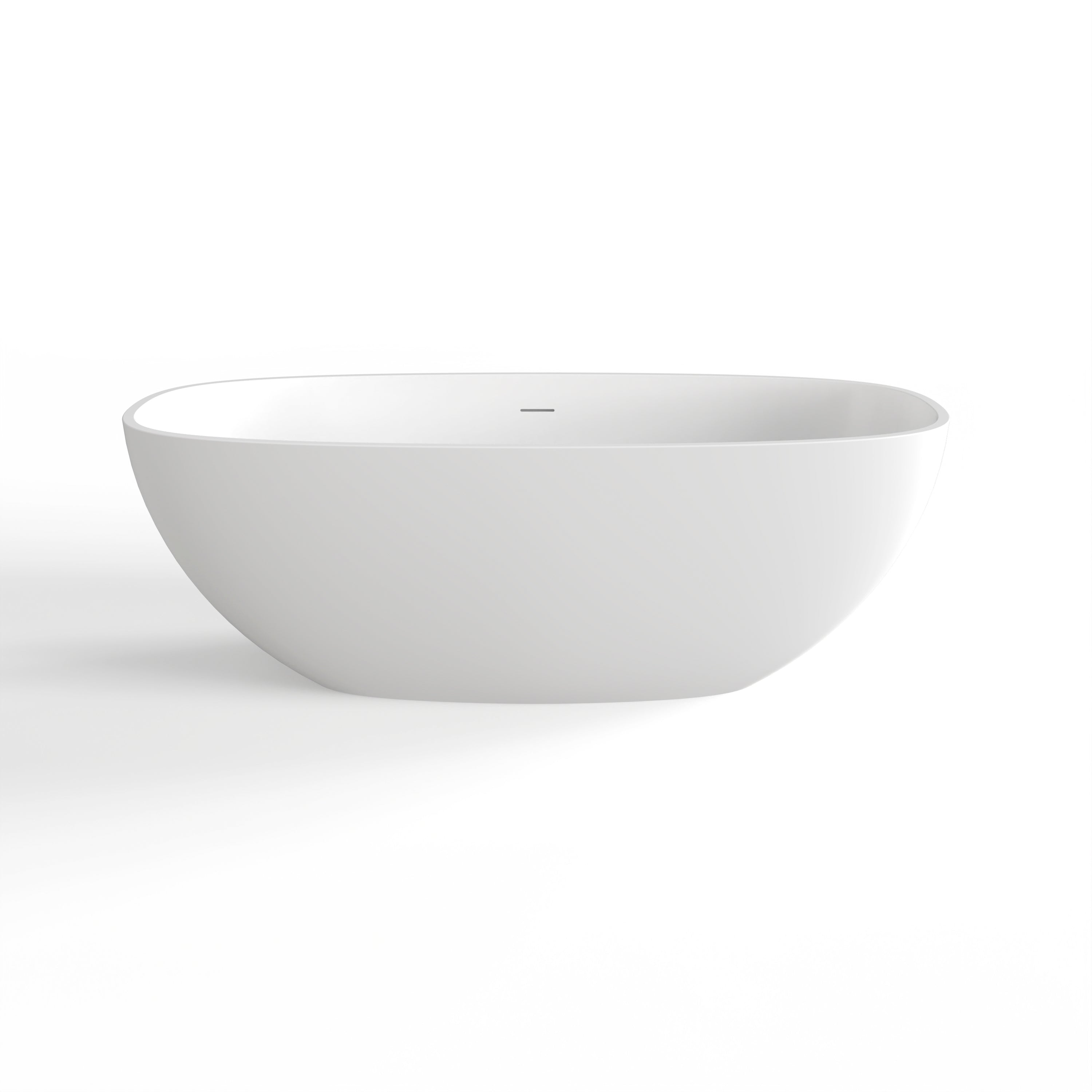66.9 Inch Freestanding Solid Surface Soaking Bathtub
