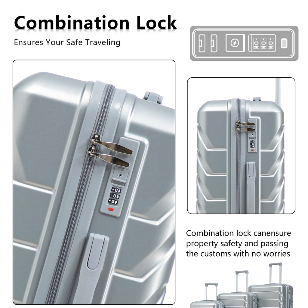 3 Piece ABS Spinner Wheel Luggage Set
