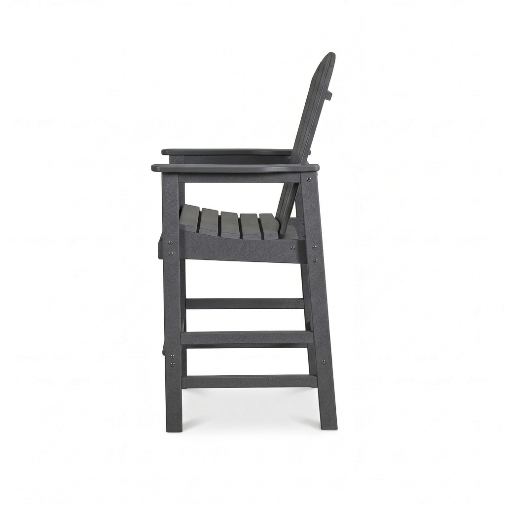 HDPE Bar Height Adirondack Chair with Cup Holder